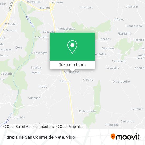 Igrexa de San Cosme de Nete map