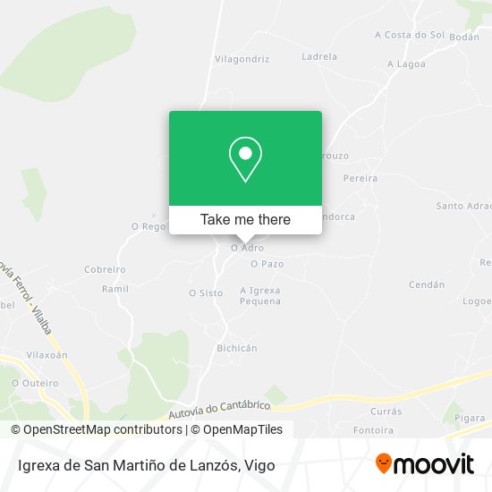 Igrexa de San Martiño de Lanzós map