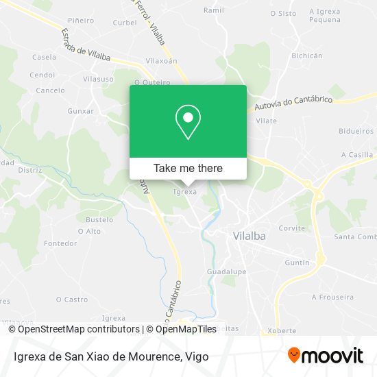Igrexa de San Xiao de Mourence map