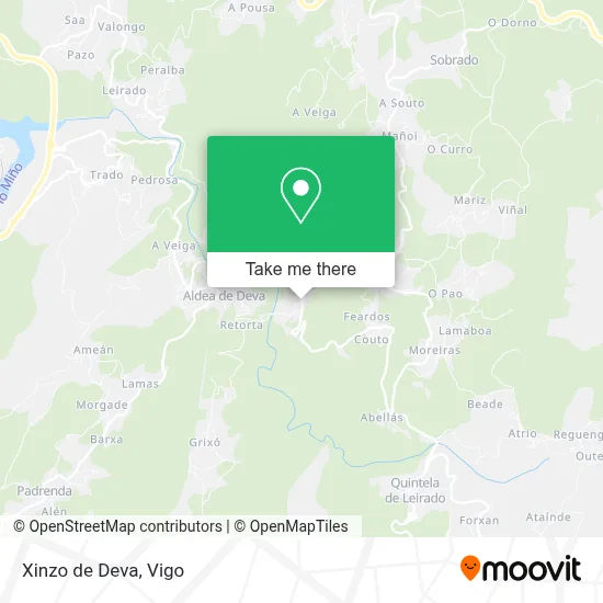 Xinzo de Deva map