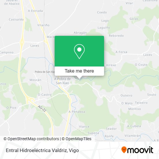 Entral Hidroeléctrica Valdriz map