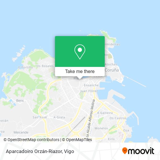 Aparcadoiro Orzán-Riazor map
