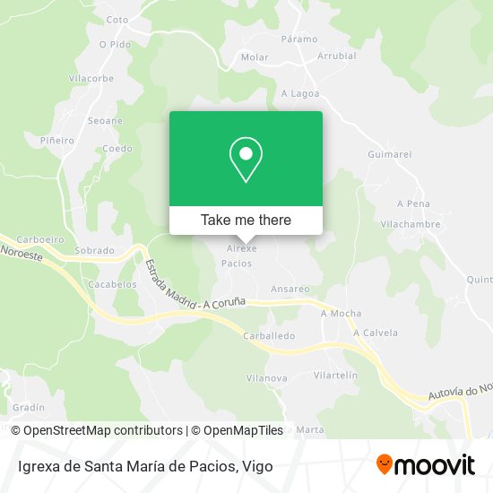Igrexa de Santa María de Pacios map