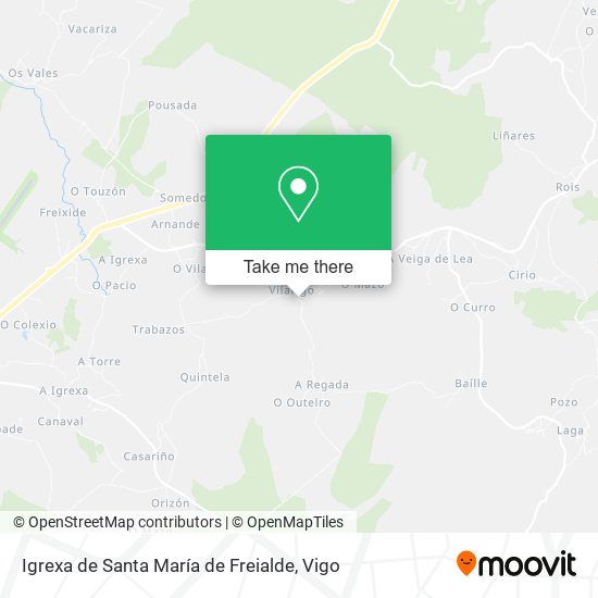 Igrexa de Santa María de Freialde map