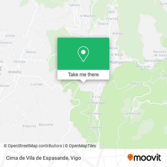 Cima de Vila de Espasande map