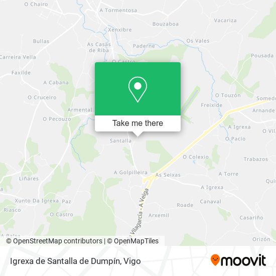 Igrexa de Santalla de Dumpín map