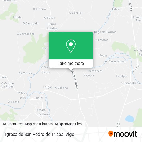 Igrexa de San Pedro de Triaba map