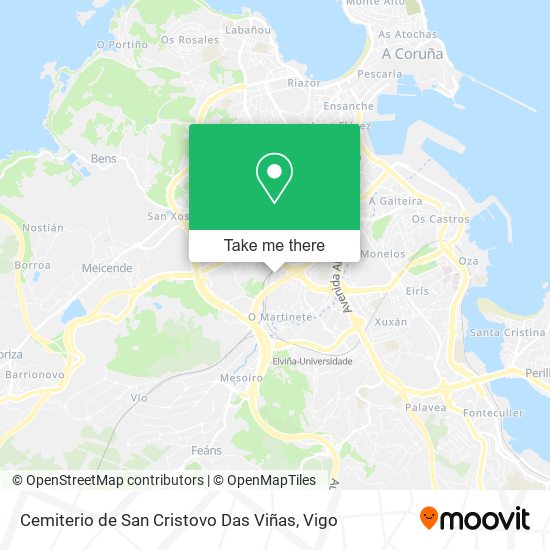 Cemiterio de San Cristovo Das Viñas map