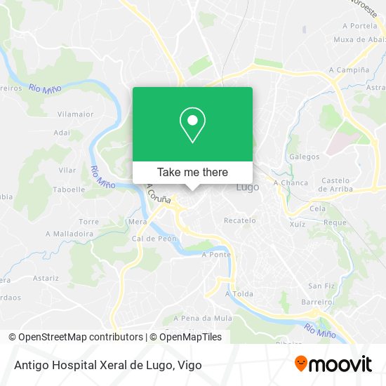 mapa Antigo Hospital Xeral de Lugo