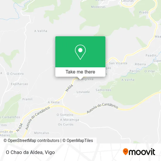 mapa O Chao da Aldea