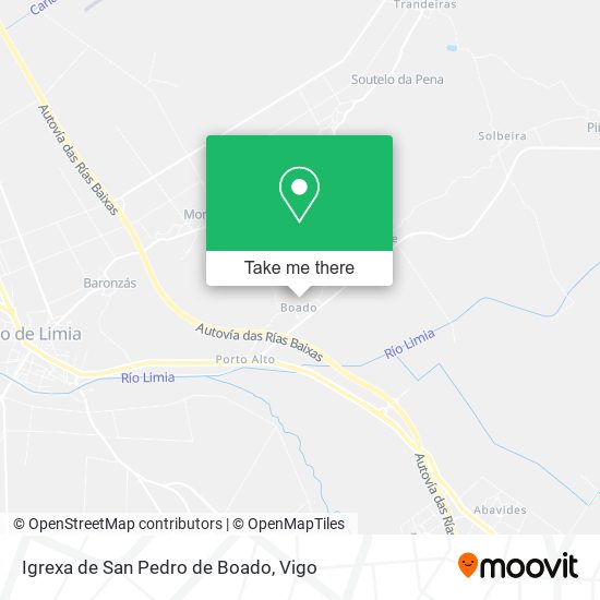 Igrexa de San Pedro de Boado map