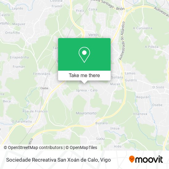 Sociedade Recreativa San Xoán de Calo map