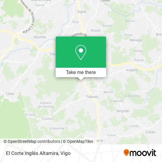 El Corte Inglés Altamira map