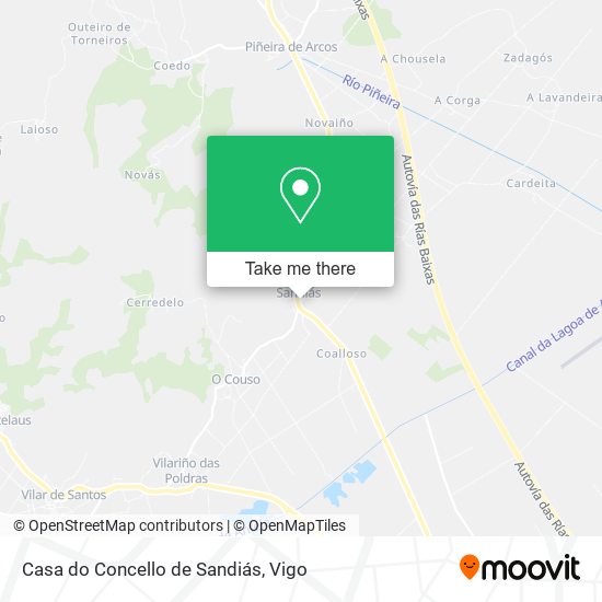 Casa do Concello de Sandiás map