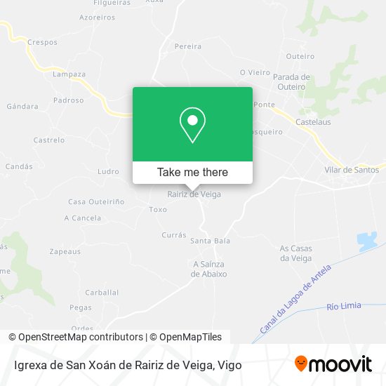 Igrexa de San Xoán de Rairiz de Veiga map