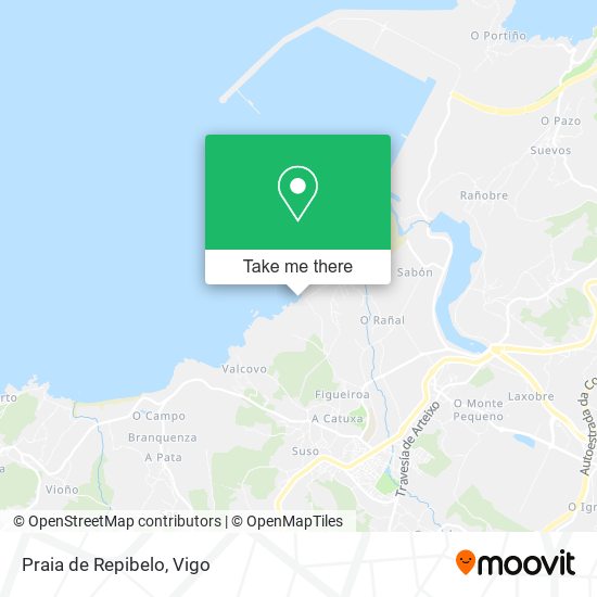 Praia de Repibelo map