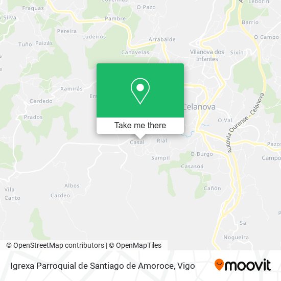 Igrexa Parroquial de Santiago de Amoroce map