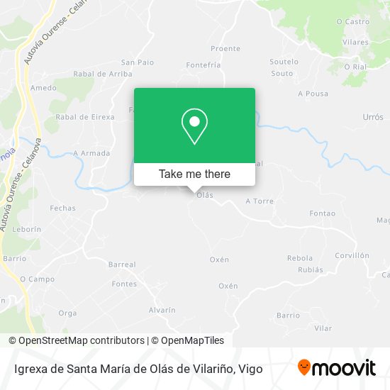 Igrexa de Santa María de Olás de Vilariño map