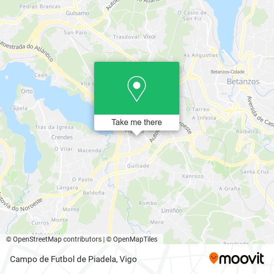 Campo de Futbol de Piadela map