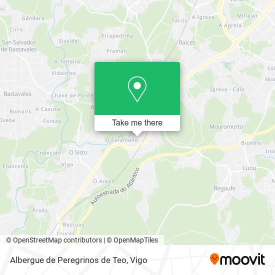 Albergue de Peregrinos de Teo map