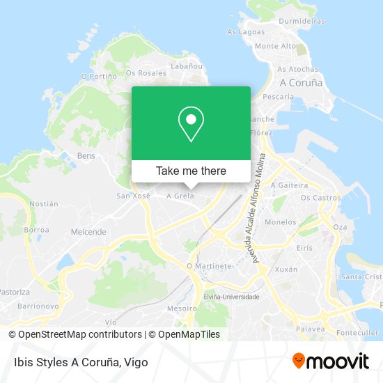 Ibis Styles A Coruña map