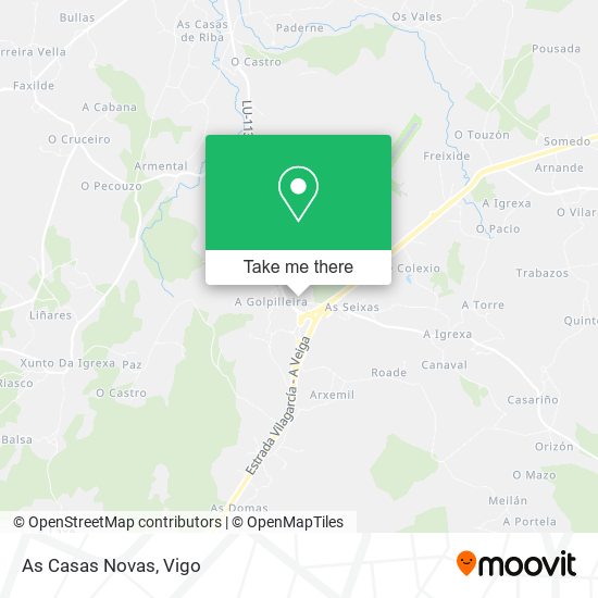 As Casas Novas map