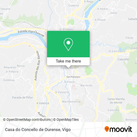 mapa Casa do Concello de Ourense