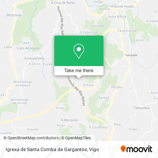 Igrexa de Santa Comba de Gargantós map
