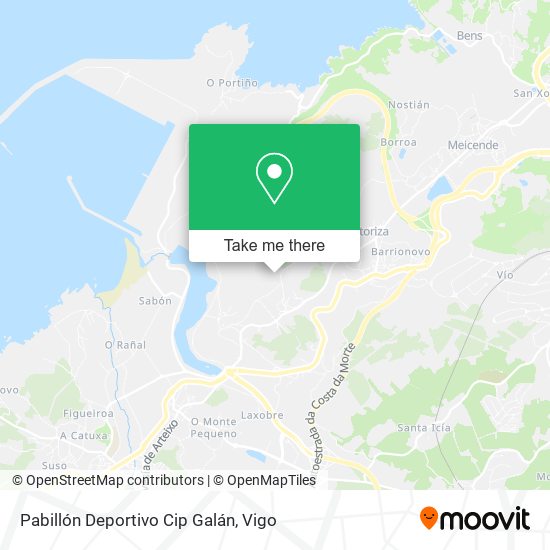 mapa Pabillón Deportivo Cip Galán