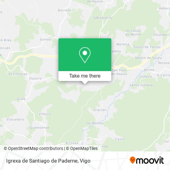 Igrexa de Santiago de Paderne map