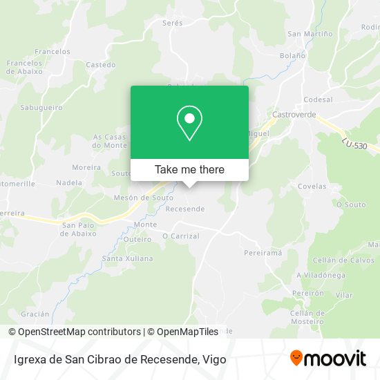 Igrexa de San Cibrao de Recesende map