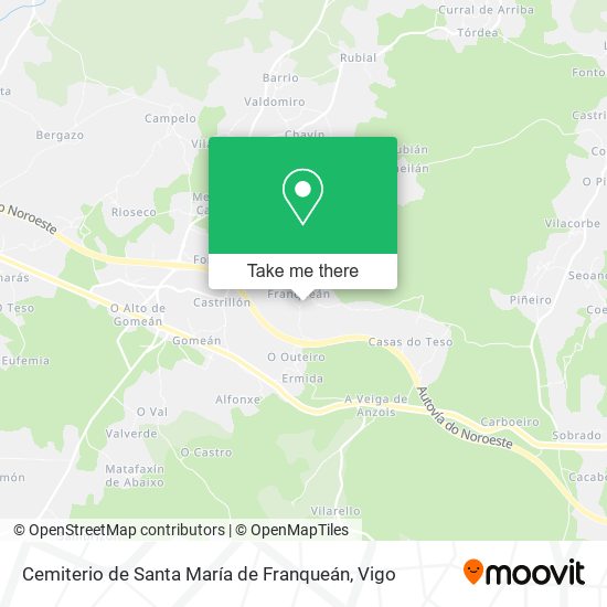 Cemiterio de Santa María de Franqueán map