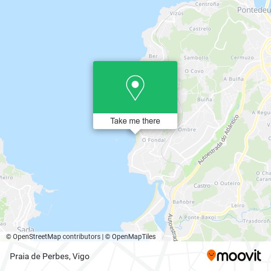 Praia de Perbes map