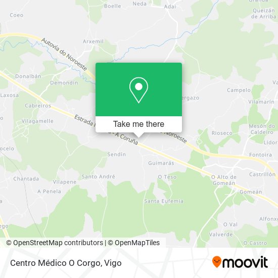 Centro Médico O Corgo map