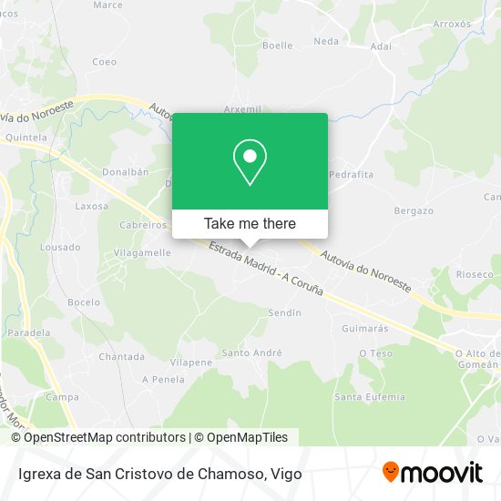 Igrexa de San Cristovo de Chamoso map