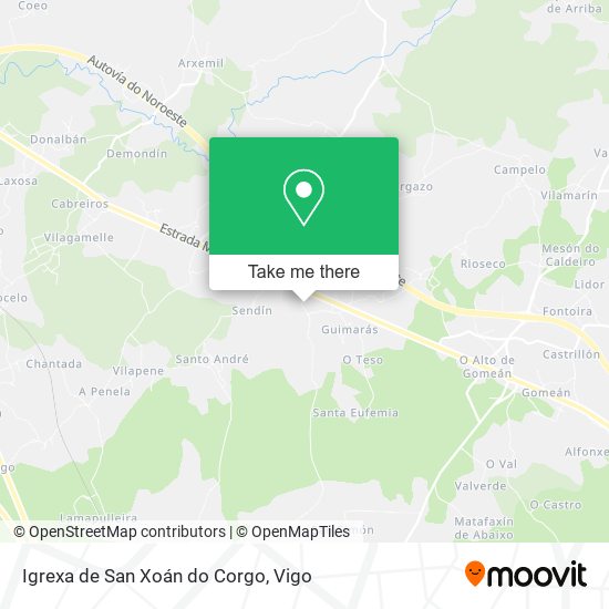 Igrexa de San Xoán do Corgo map