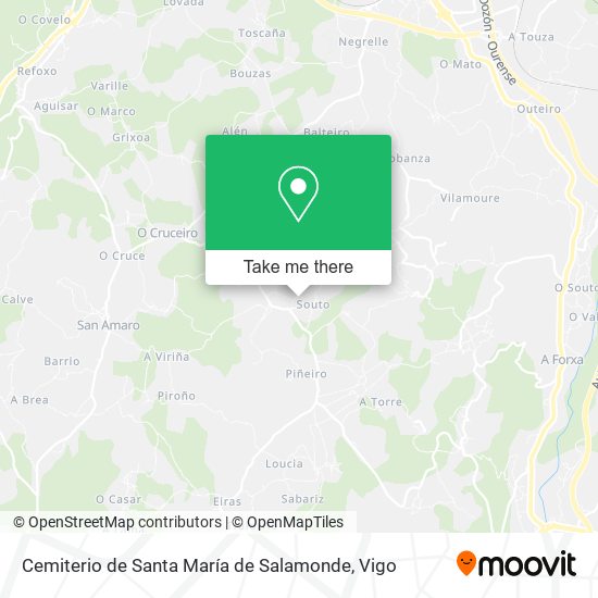 mapa Cemiterio de Santa María de Salamonde
