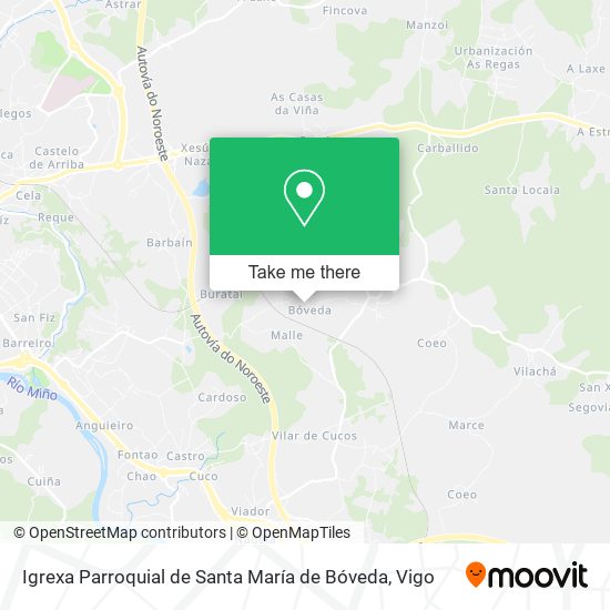 Igrexa Parroquial de Santa María de Bóveda map