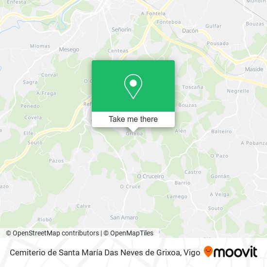 mapa Cemiterio de Santa María Das Neves de Grixoa