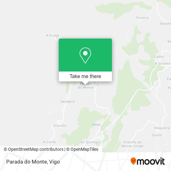 mapa Parada do Monte