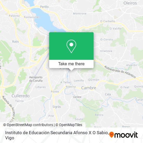 mapa Instituto de Educación Secundaria Afonso X O Sabio