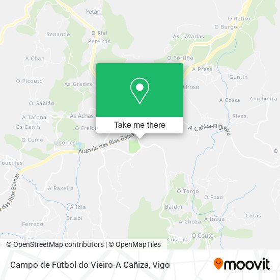 mapa Campo de Fútbol do Vieiro-A Cañiza