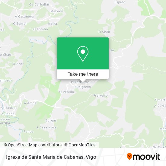 Igrexa de Santa Maria de Cabanas map