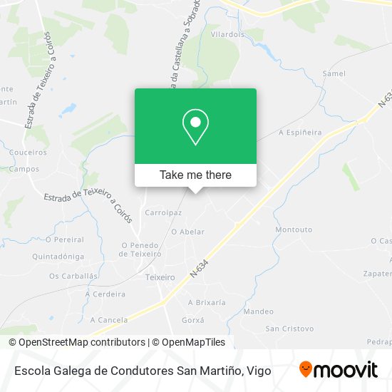 mapa Escola Galega de Condutores San Martiño