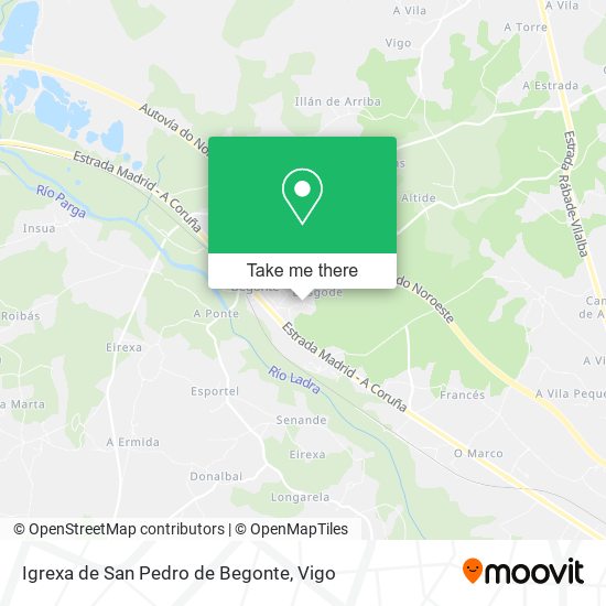 mapa Igrexa de San Pedro de Begonte