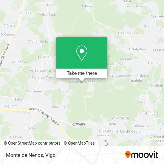 Monte de Nenos map