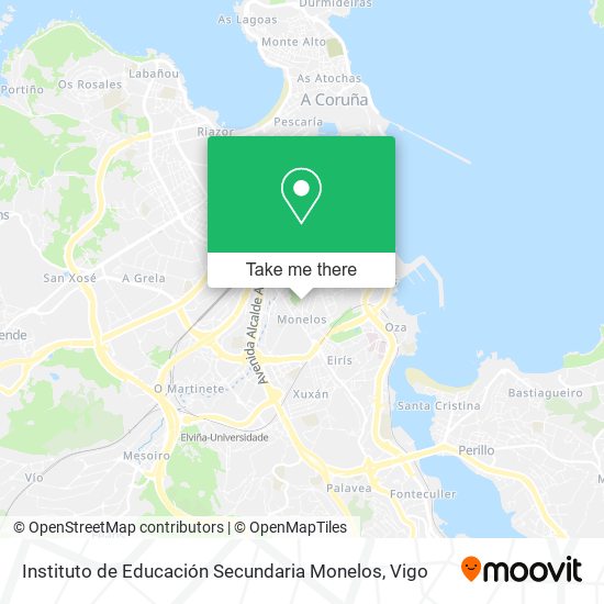 Instituto de Educación Secundaria Monelos map