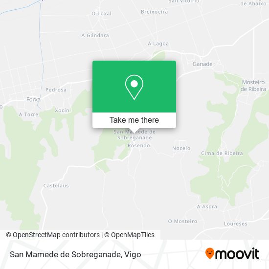 San Mamede de Sobreganade map