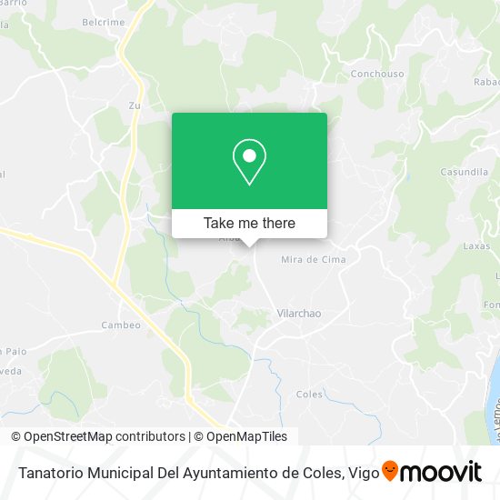 Tanatorio Municipal Del Ayuntamiento de Coles map