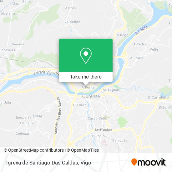 Igrexa de Santiago Das Caldas map
